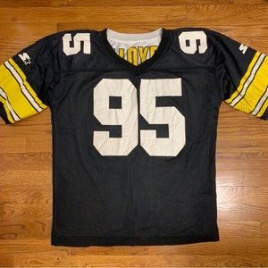 Vtg Flawed Starter Pittsburgh Steelers Mens Jersey Greg Lloyd 95 Reversible Sz M